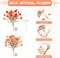 2 Bundles Artificial Flowers - Morning Glory Petunias (Orange)